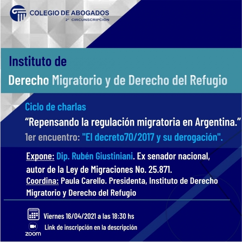 CICLO DE CHARLAS – Repensando la regulación migratoria en Argentina